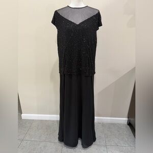 J Kara Beaded A-Line Gown Formal Dress Mother Of The Bride Groom Women Size 20W